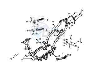 JET 4 50cc drawing FRAME