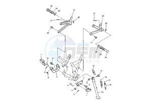 XT E 600 drawing STAND-FOOTREST