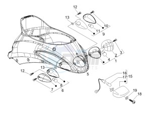 Liberty 125 4t Sport (UK) UK drawing Tail light - Turn signal lamps