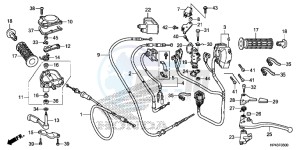 TRX420FED TRX420 Europe Direct - (ED) drawing HANDLE LEVER/SWITCH/CABLE