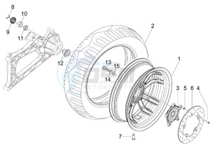 MP3 400 ie mic drawing Rear Wheel