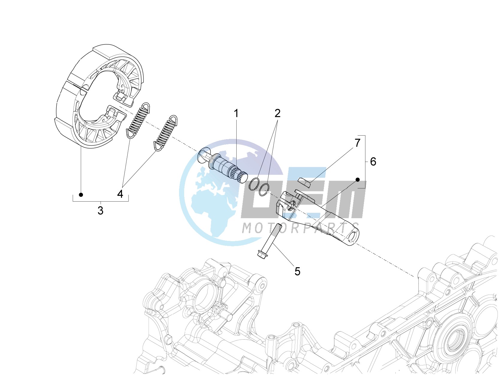 Rear brake - Brake jaw