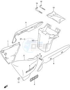 GZ250 (K2) drawing FRAME COVER (MODEL K3)