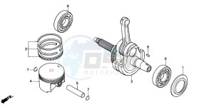 NX500 DOMINATOR drawing PISTON/CRANKSHAFT