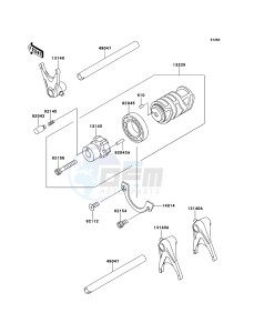 W800 EJ800AEF GB XX (EU ME A(FRICA) drawing Gear Change Drum/Shift Fork(s)