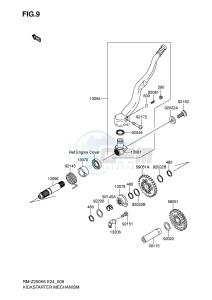 RM-Z250 (E24) drawing KICKSTARTER MECHANISM