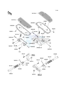 VN 1500 B [VULCAN 88 SE] (B1-B3) N6F drawing FOOTRESTS