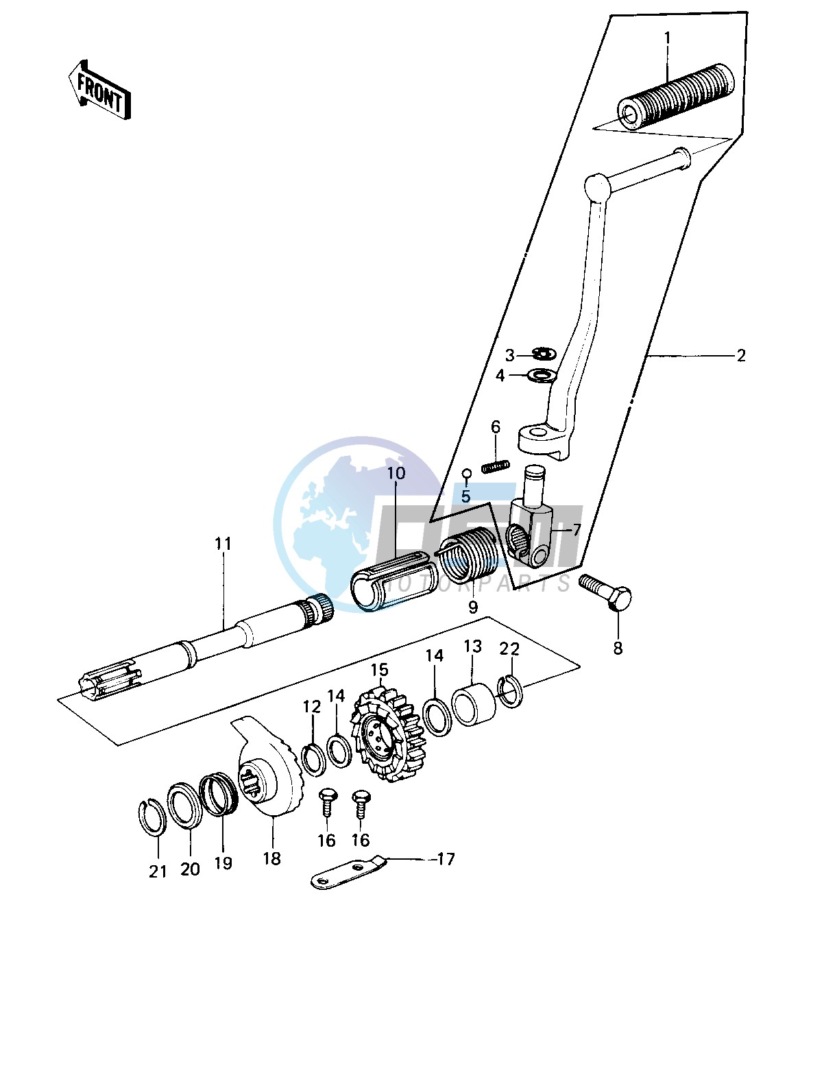 KICKSTARTER MECHANISM -- 79-80 B3_B4- -