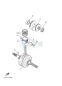 YFM125A YFM125GD GRIZZLY 125 (1PY5 1PY6) drawing CRANKSHAFT & PISTON