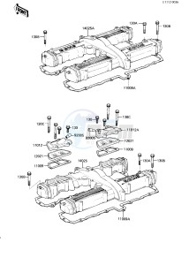 KZ 750 R [GPZ] (R1) [GPZ] drawing CYLINDER HEAD COVER