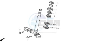 CB600F2 HORNET S drawing STEERING STEM