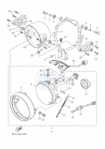 XSR700 MTM690D-U (BJY1) drawing HEADLIGHT