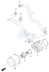 DL650 drawing OIL COOLER