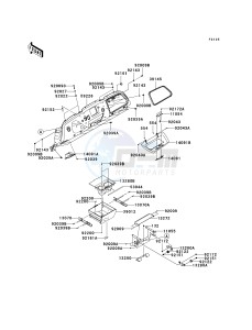 KRF 750 L [TERYX 750 FI 4X4 LE SPORT MONSTER ENERGY] (L9F-L9FA) L9FA drawing FRONT BOX