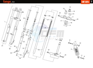 TANGO-250-WHITE drawing SUSPENSION