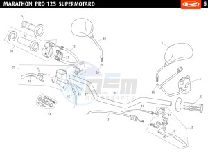 MARATHON-125-PRO-SM-WHITE drawing HANDLEBAR - CONTROLS