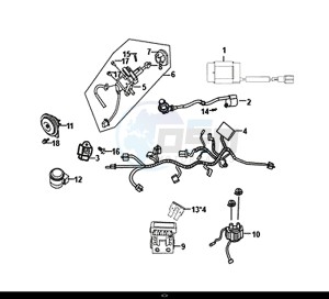 FIDDLE III 50 (25 KM/H) (XA05W5-NL) (E4) (L7-M0) drawing WIRE HARNESS