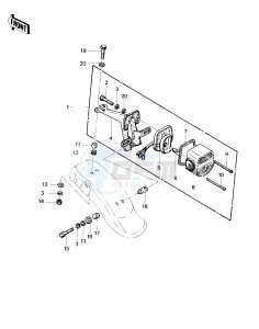 KZ 400 D (D) drawing TAILLIGHT -- 74 -75 KZ400_KZ400D- -