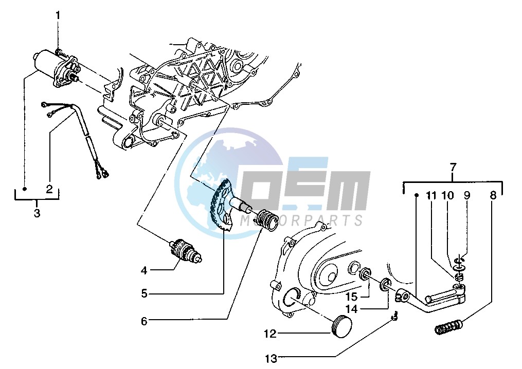 Starting Motor - Starting lever