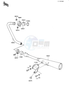 KZ 250 L [CSR BELT] (L1) [CSR BELT] drawing MUFFLER