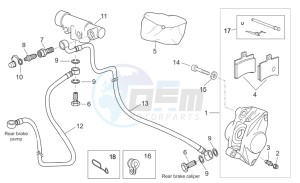 Atlantic 125-250 drawing Rear master brake cylinder