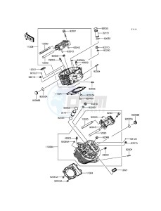 VULCAN 900 CUSTOM VN900CEFA GB XX (EU ME A(FRICA) drawing Cylinder Head