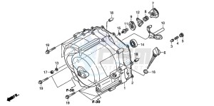 TRX250TM FOURTRAX drawing FRONT CRANKCASE COVER (TRX250TM)