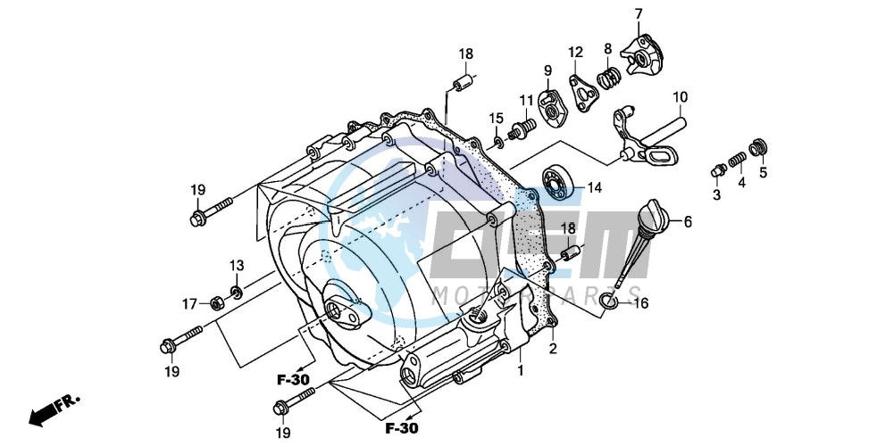 FRONT CRANKCASE COVER (TRX250TM)