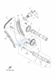 XSR700 MTM690D-U (BJY1) drawing CAMSHAFT & CHAIN