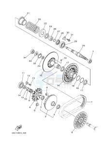 XP500A T-MAX 530 (59CT) drawing CLUTCH 2