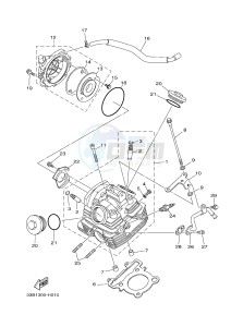 YFM250R RAPTOR 250 (33B7) drawing CYLINDER HEAD