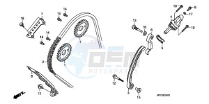 CB600FA3A Europe Direct - (ED / ABS ST) drawing CAM CHAIN/TENSIONER