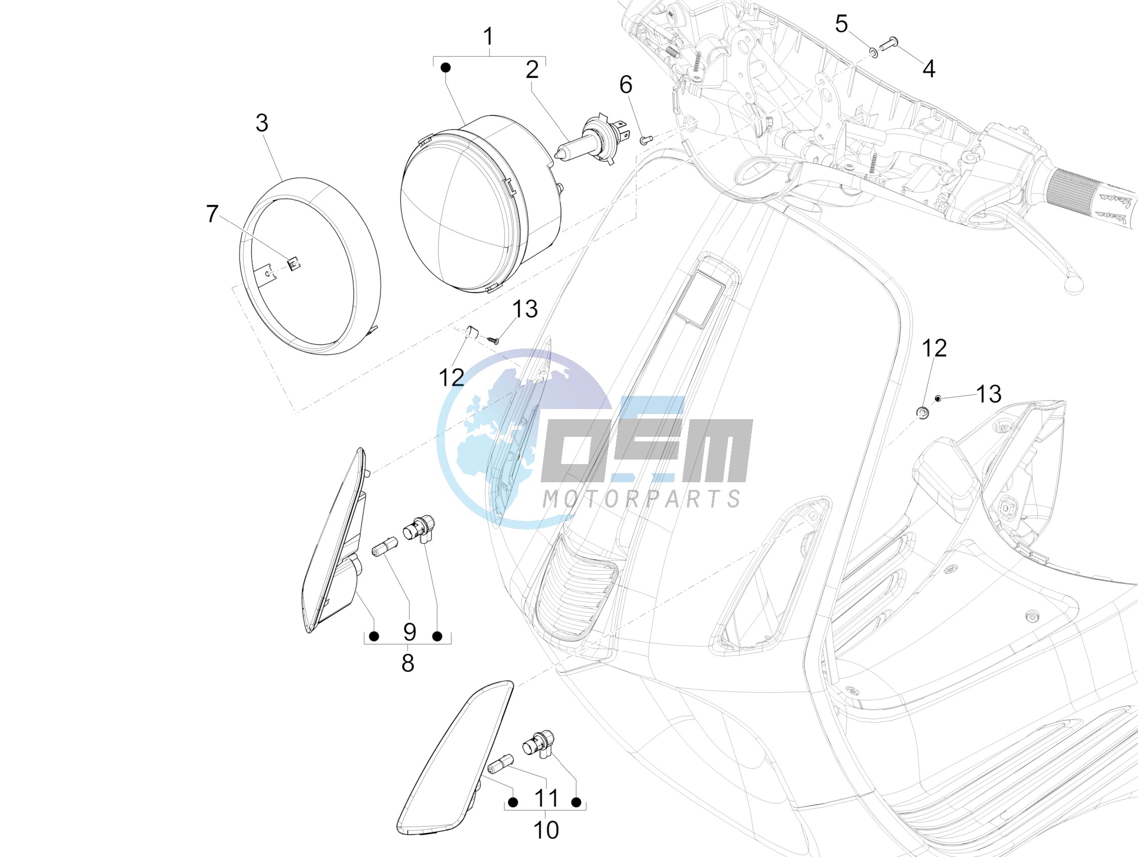 Front headlamps - Turn signal lamps