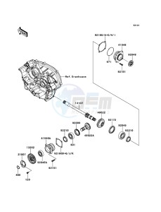 BRUTE FORCE 650 4x4i KVF650FEF EU GB drawing Front Bevel Gear