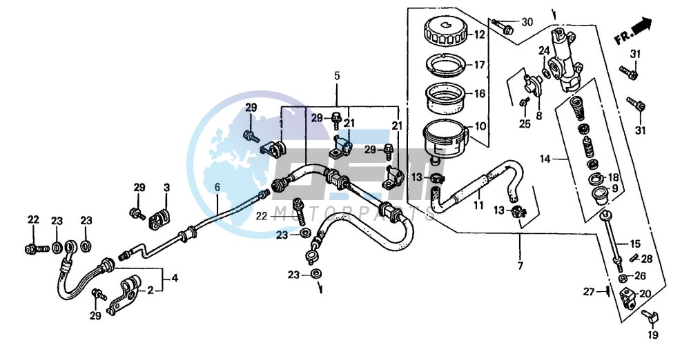 REAR BRAKE MASTER CYLINDER