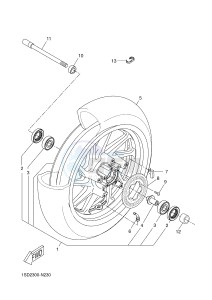 YPR400RA XMAX 400 ABS EVOLIS 400 ABS (1SD3) drawing FRONT WHEEL