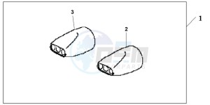 GL18009 Korea - (KO / AB) drawing OVAL TAIL EXHAUST FINISHER