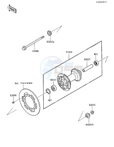 KX 80 E [KX80] (E2-E3) [KX80] drawing FRONT HUB -- 85 KX80-E3- -