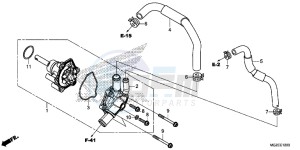 CB500FD CB500F UK - (E) drawing WATER PUMP