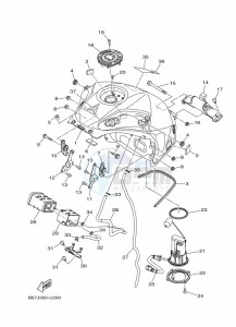 MT-10 MTN1000 (B67X) drawing FUEL TANK