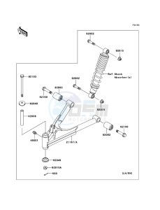 KLF250 KLF250A7F EU GB drawing Front Suspension