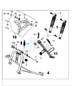 TWEET 125 C PRO drawing SUSPENSION AND STAND