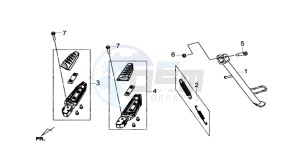 JOYMAX 250i drawing CENTRAL STAND / SIDE STAND