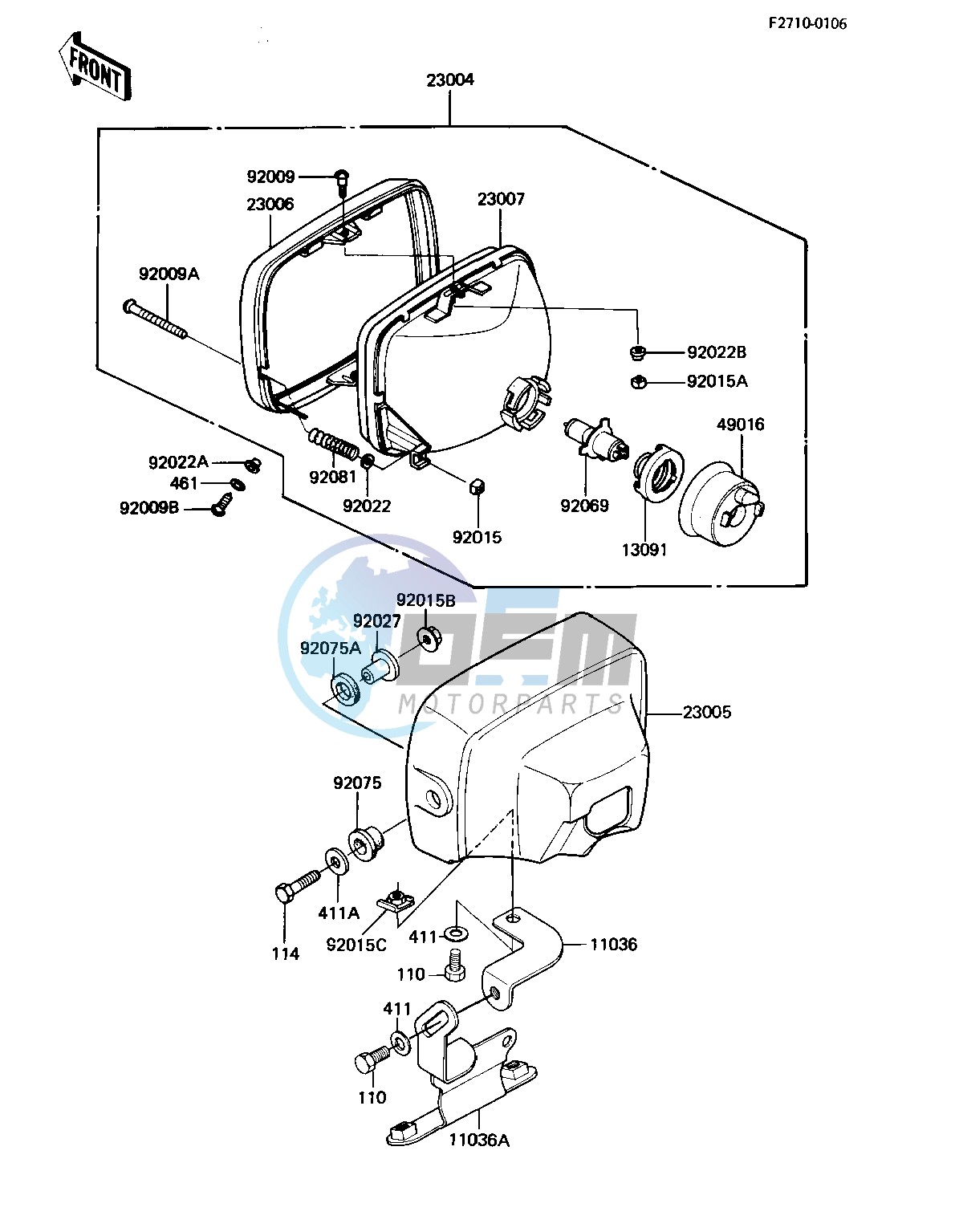 HEADLIGHT -- KZ1100-B2- -