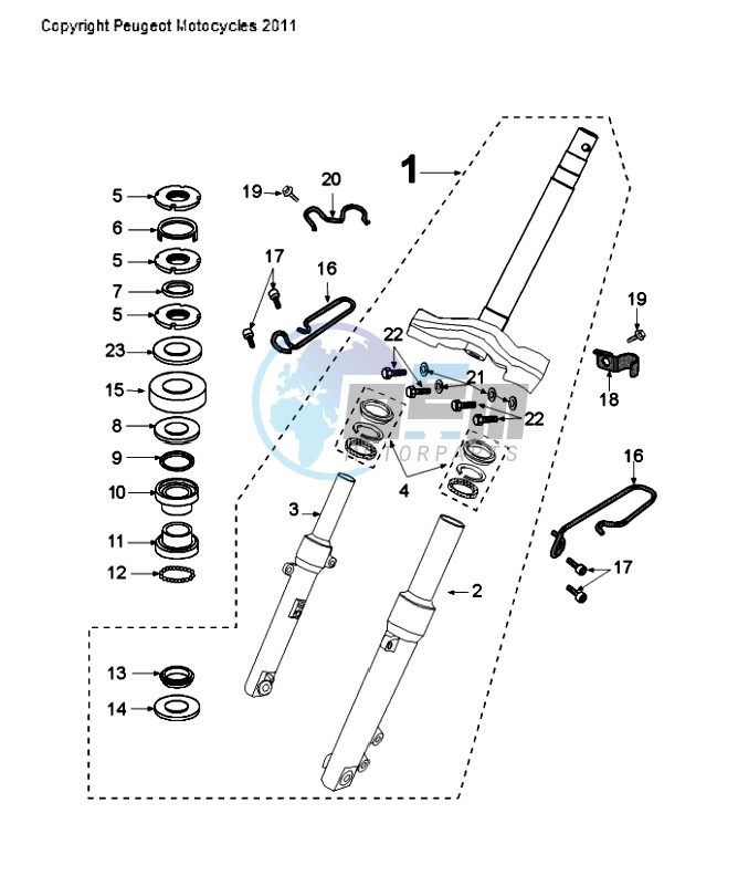 FRONT FORK / STEERINGHEAD