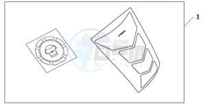 CBF1000SA France - (F / ABS CMF) drawing TANKPAD / FUEL LID COVER