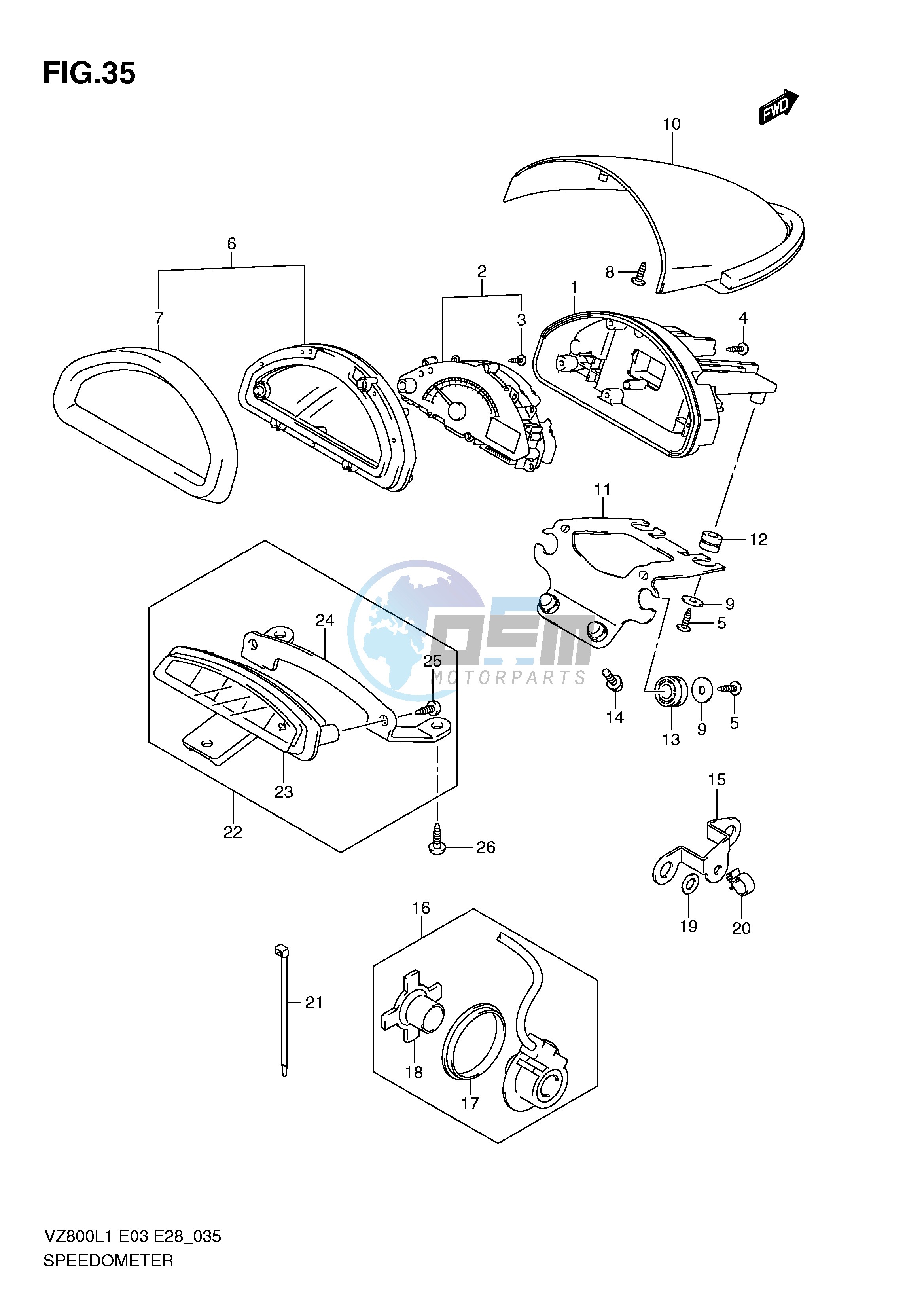 SPEEDOMETER (VZ800L1 E33)