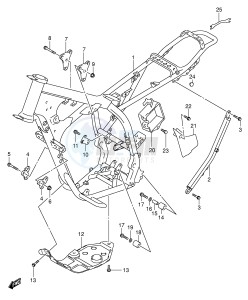 DR-Z250 (E3-E28) drawing FRAME