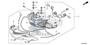 SH300AE SH300AE UK - (E) drawing REAR COMBINATION LIGHT