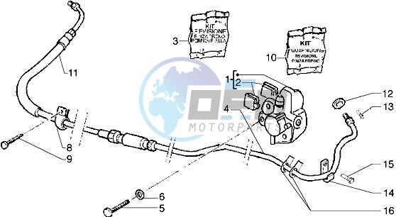 Rear master brake cylinder